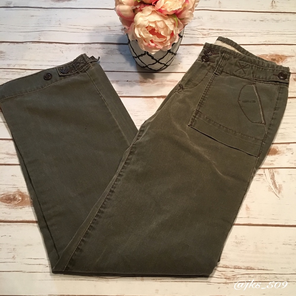 RARE Lucky Brand Dungarees Military Trousers